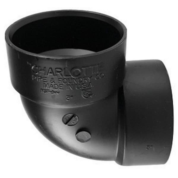 Charlotte Pipe And Foundry ABS003310600HA 1.5 in. ABS-DWV 90 Degree Vent Elbow 42275 - main